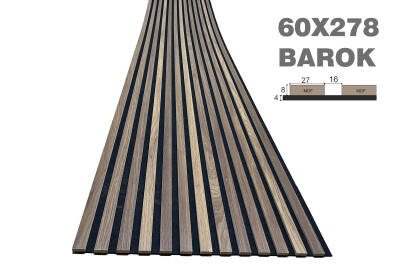 Barok Akustik Esnek Keçeli Panel 60x278 Cm - 1